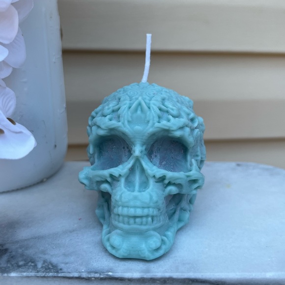 Hand Crafted Other - Skull 💀 Soy Wax Candle- Fresh Linen Scent
